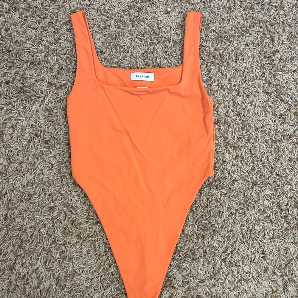 Aritzia Orange Bodysuit Size S!
